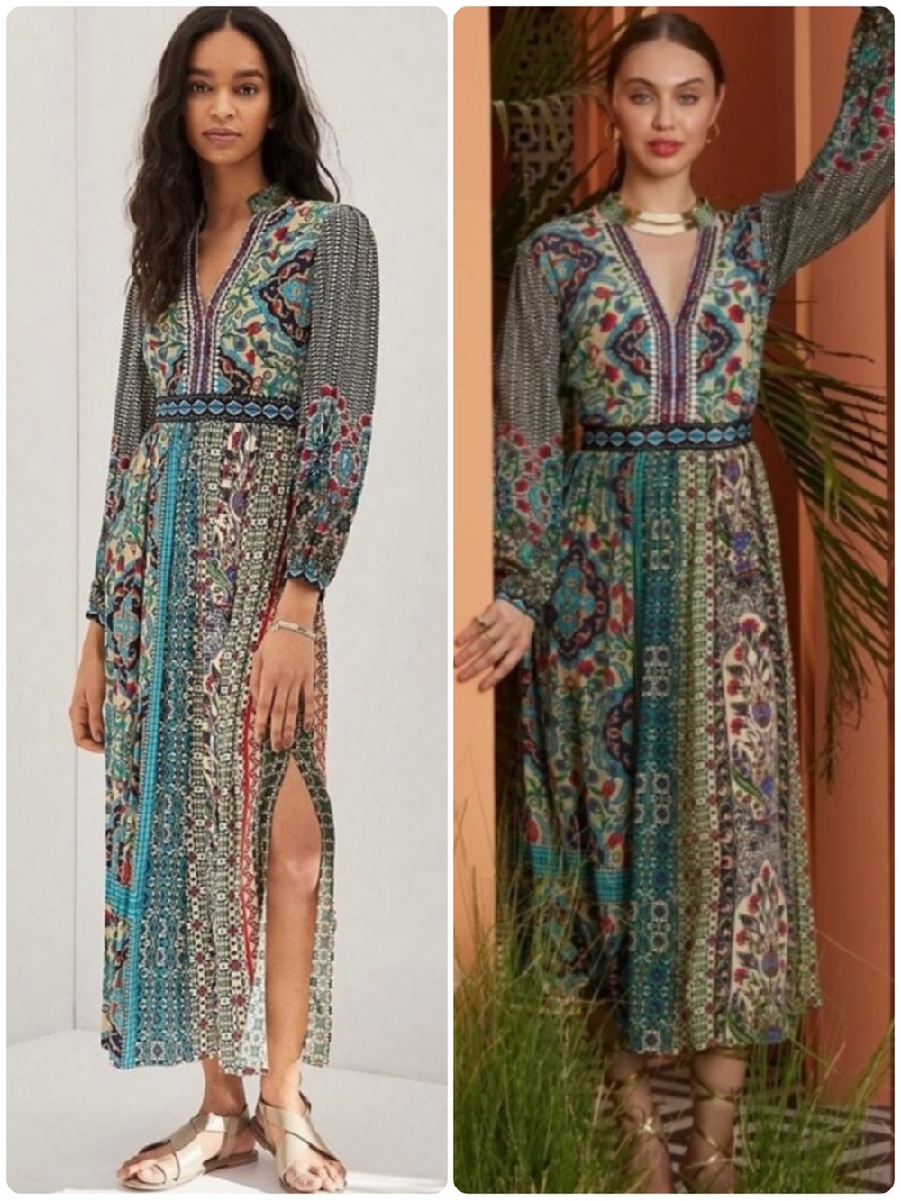 BHANUNI BY JYOTI 🏺 Beaded & Embroidered Silk Dress - Size 6
